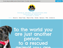 Tablet Screenshot of kohalaanimal.org